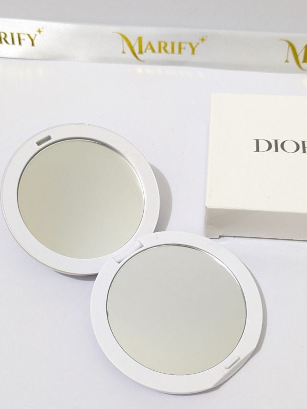 Dior Quilted Compact Mirror White