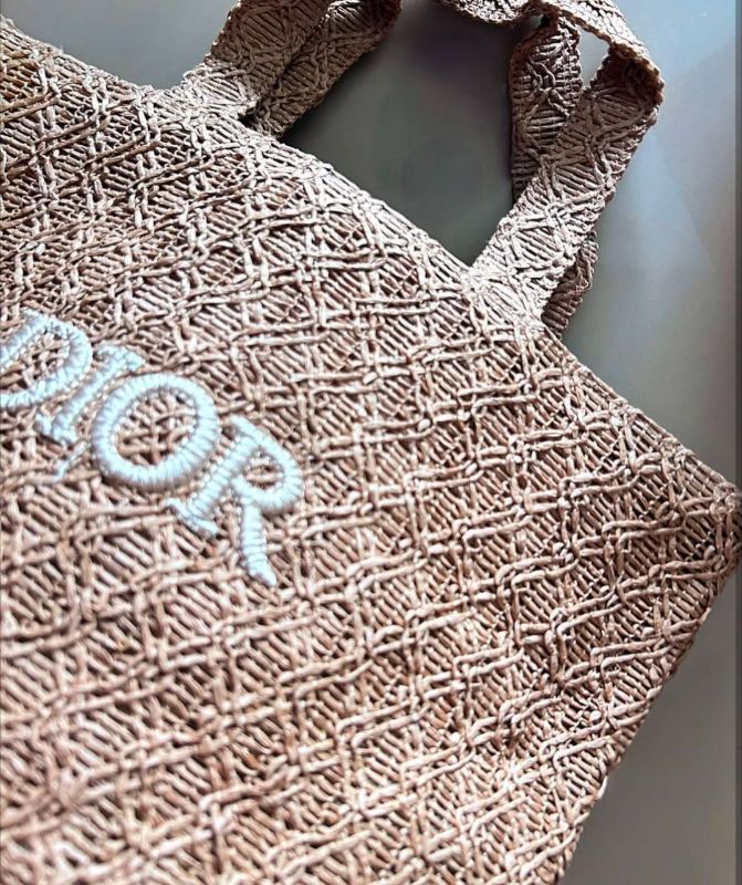 Dior Parfums Collection Woven Exclusive Tote Bag