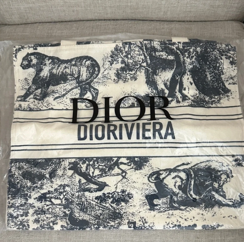 Christian Dioriviera tote bag Navy Blue (Canvas)