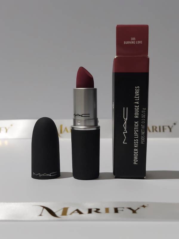 Mac Powder Kiss Lipstick 305 Burning Love