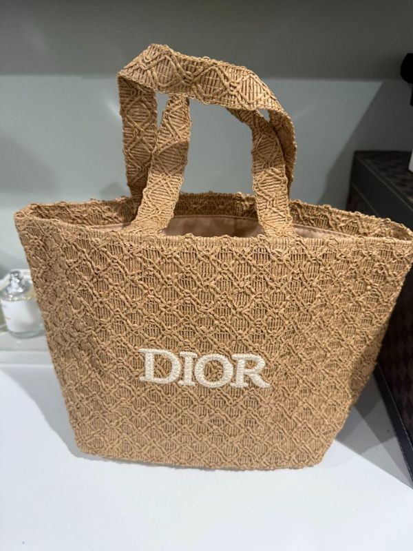 Dior Parfums Collection Woven Exclusive Tote Bag