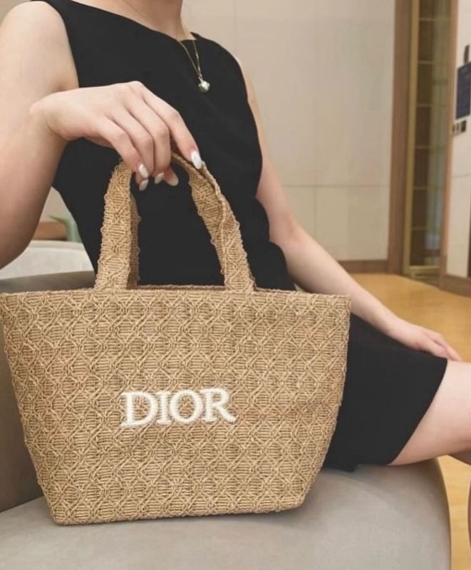 Dior Parfums Collection Woven Exclusive Tote Bag