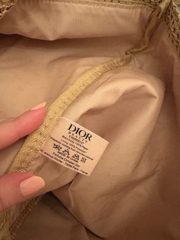 Dior Beauty raffia tote bag
