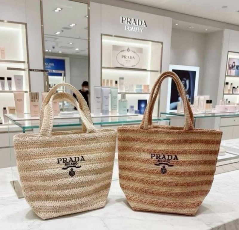 Prada Beauty L'Homme Straw Bag