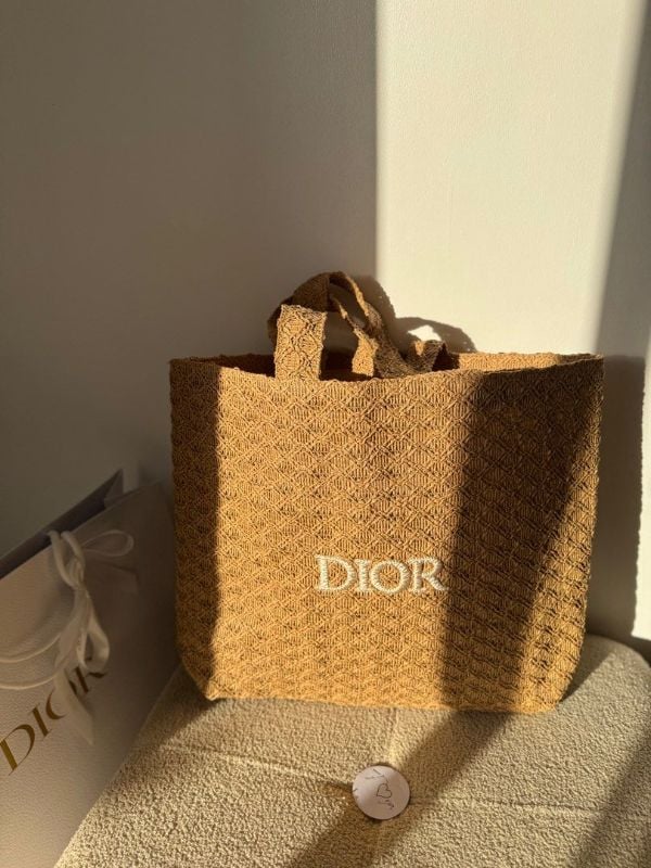 Dior Parfums Collection Woven Exclusive Tote Bag