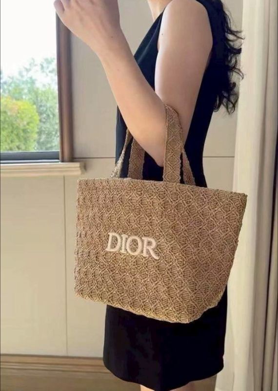 Dior Parfums Collection Woven Exclusive Tote Bag
