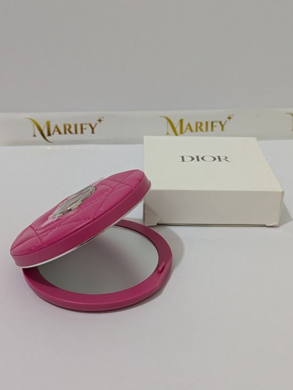 Dior Quilted Compact Mirror Fuchsia Pink