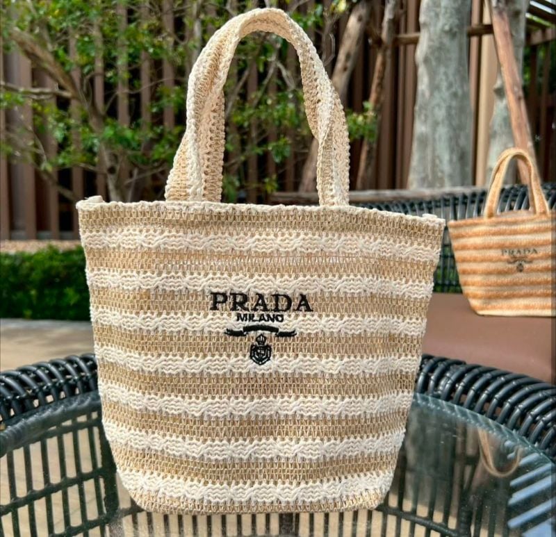 Prada Beauty L'Homme Straw Bag