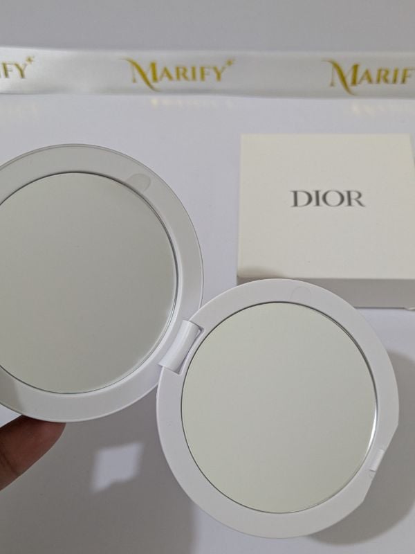 Dior Quilted Compact Mirror White