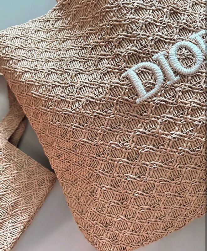 Dior Parfums Collection Woven Exclusive Tote Bag
