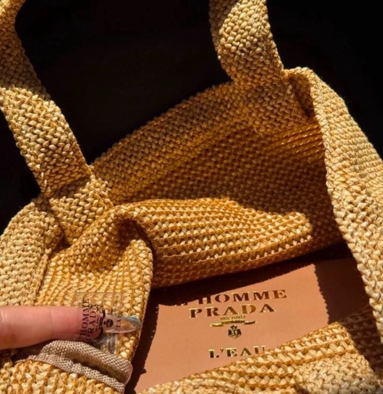 Prada Beauty L'Homme Raffia Bag
