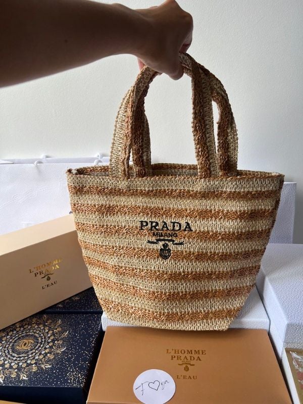 Prada Beauty L'Homme Straw Bag