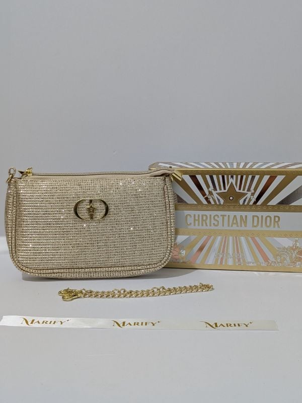 Christian Dior 2025 Holiday VIP Gift Clutch with Chain