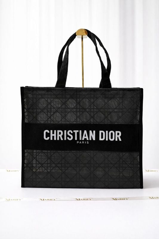 New Christian Dior Black Mesh Tote 2025