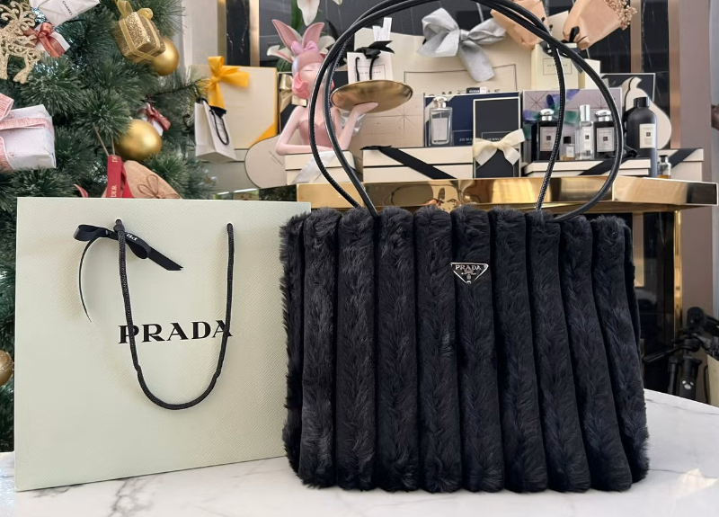 PRADA Uniform Soft Furry Handbag