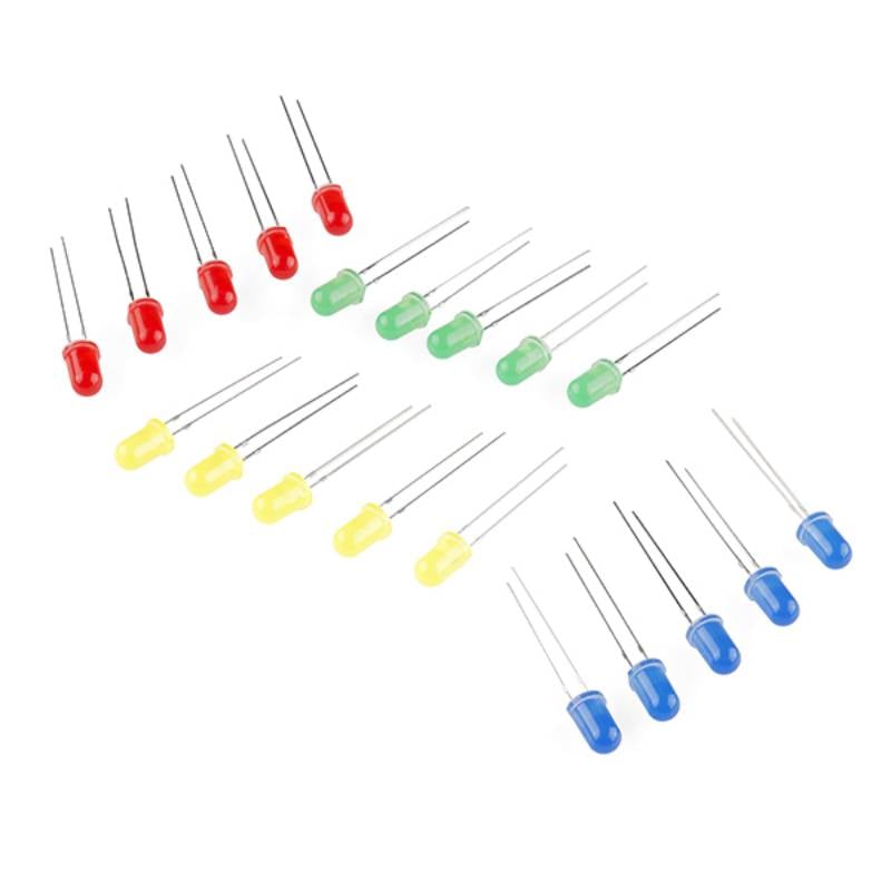 5mm LED: Green, T1-3/4 & 330ohm Resistors