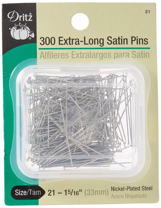 Satin Pins: #21 Extra Long, 1-5/16", 300/Pack