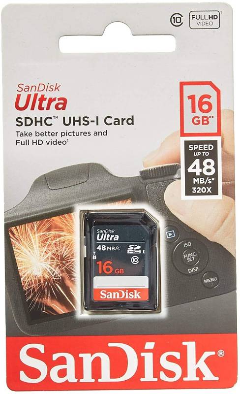 Memory Card: 16G SanDisk Ultra SDHC