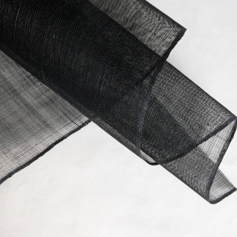 Fabric: Black Sinamay Straw Cloth - Per Yard