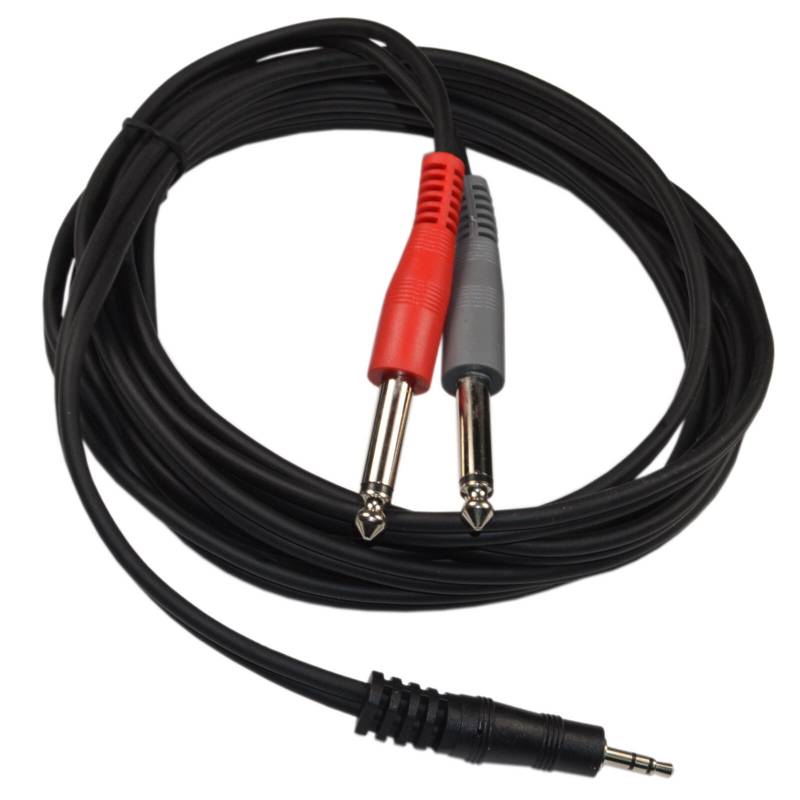 Cable: TS Stereo Breakout, TRS 3.5mm to Dual 1/4", 10 ft
