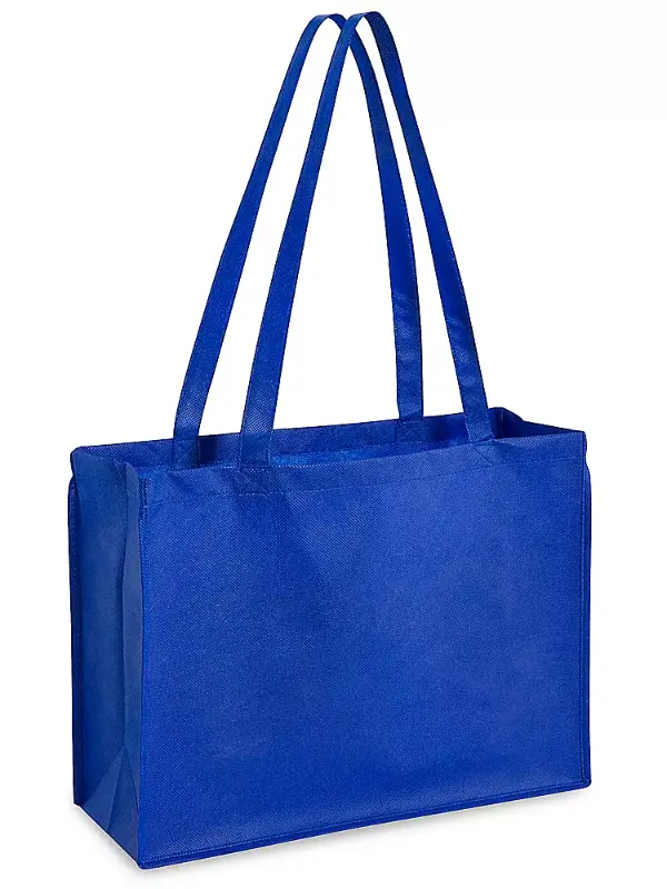 Reusable Shopping Bag: Blue - 16" x 6" x 12"