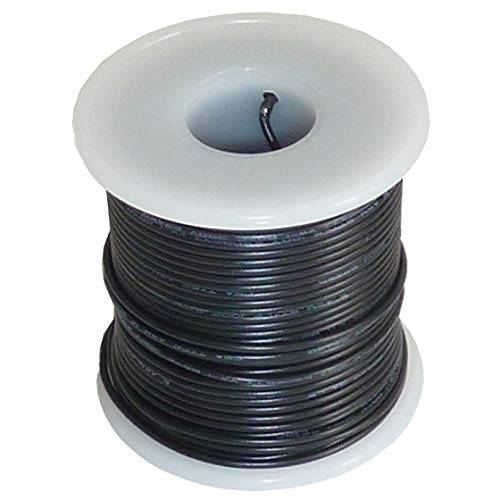 Wire: Black, 22AWG Solid Hook Up, 100 ft