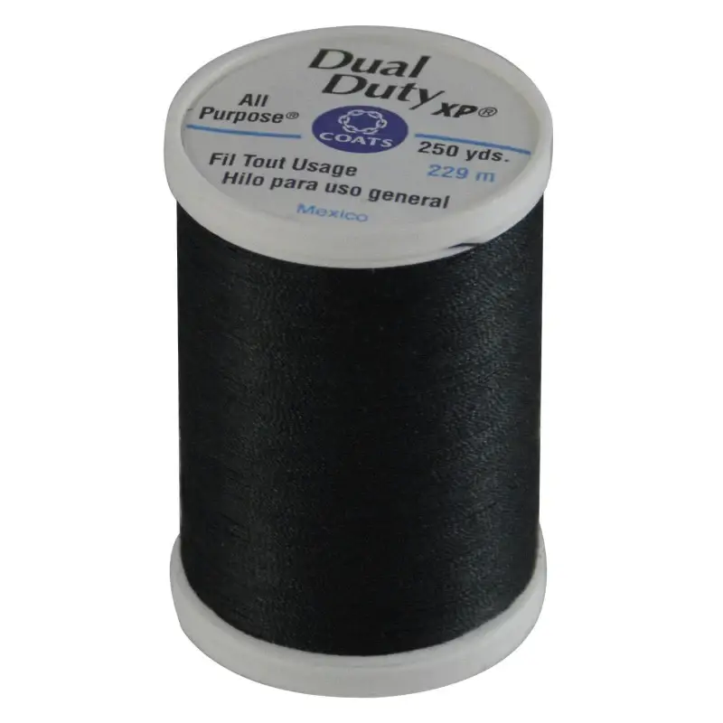 100% Polyester Thread: Black, Coats & Clark - 250 yds