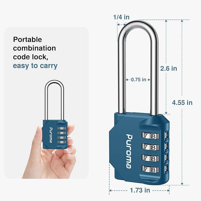 Grad Lock: Long Shackle 4 Digit Pad Lock