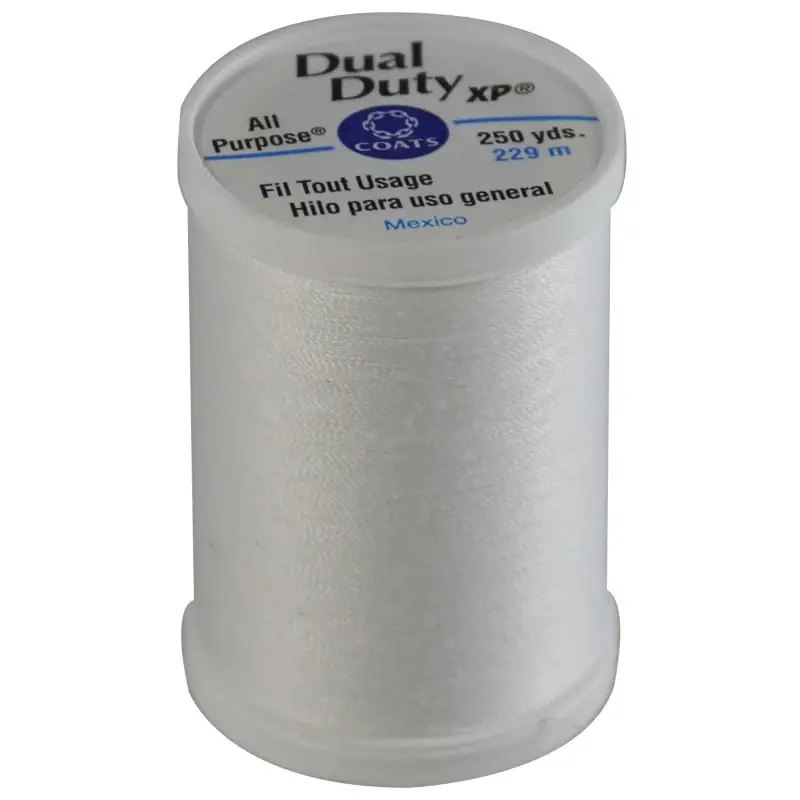 100% Polyester Thread: White, Coats & Clark - 250 yds