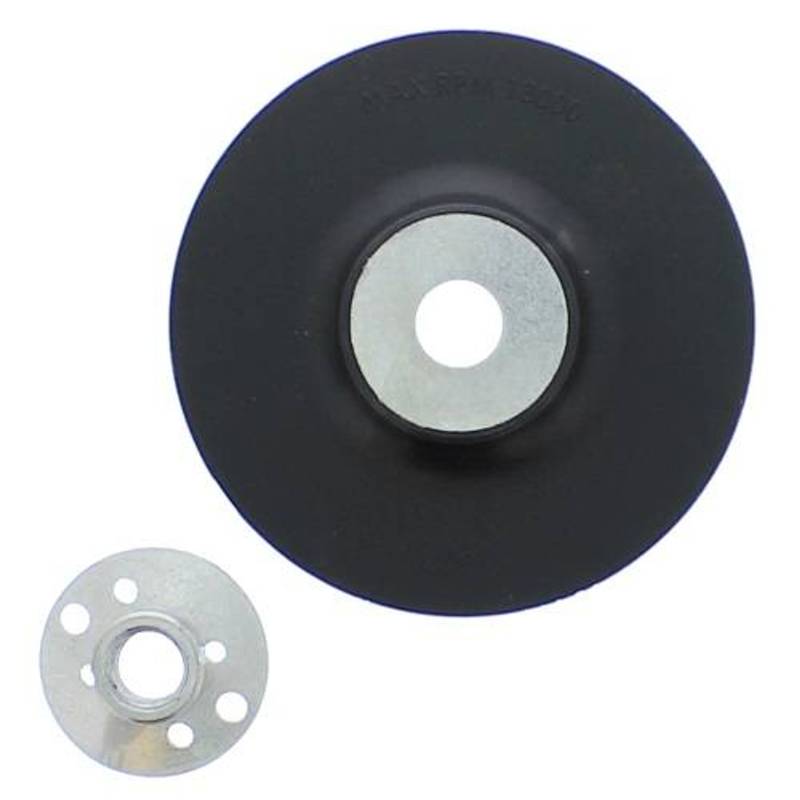 Rubber Backing Pad for Resin Fiber Disc: 4 1/2" x 5/8"