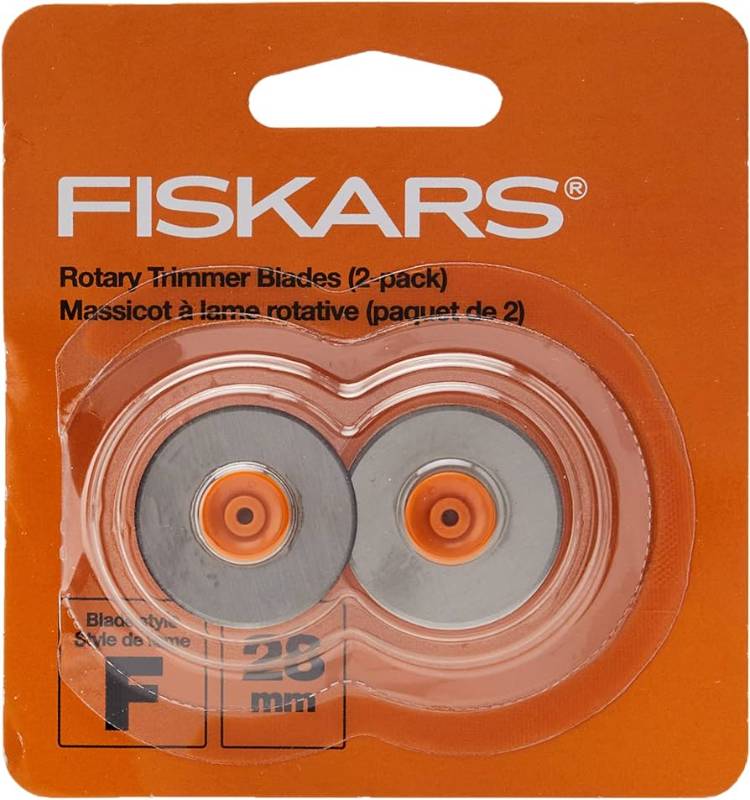 Rotary Cutter Blade Replacement: Straight, Fiskars, 28mm - 2/pk
