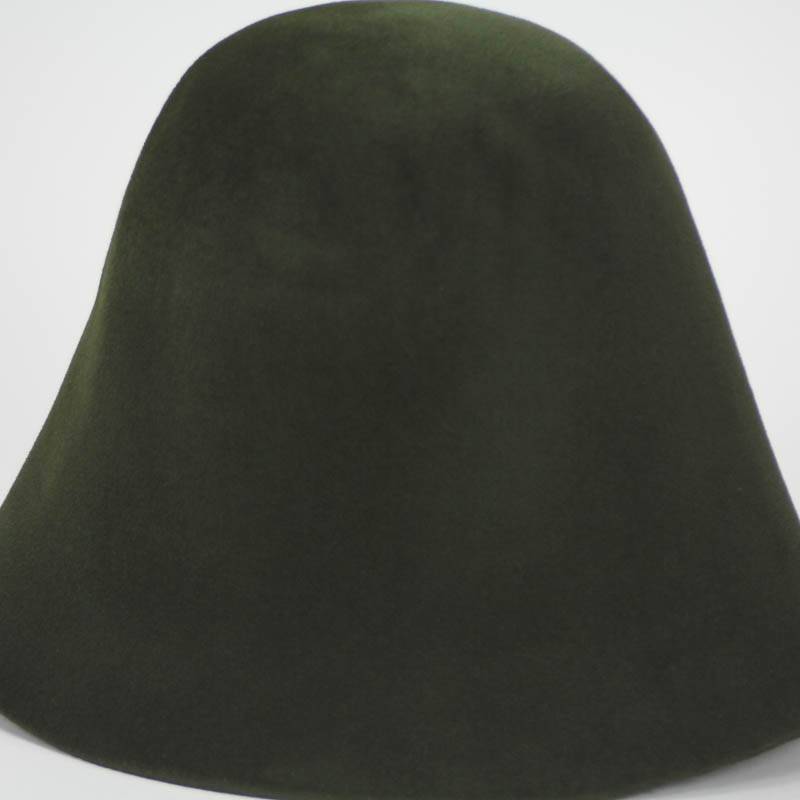 Hat Body: Hood, HUNTER GREEN, Velour Felt, 10/11" Depth
