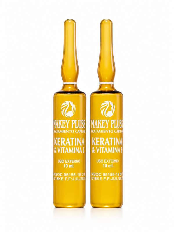 Ampolla Queratina y Vitamina E Makey pluss X10 ml