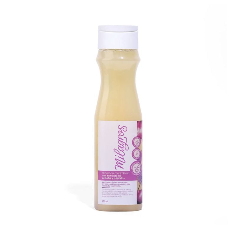 Shampoo Crecimiento con Cebolla y Péptidos Milagros 450ml