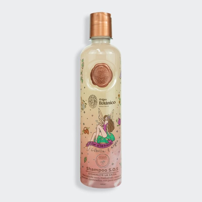 Shampoo S.O.S Ritual Botánico con Cebolla y Argán – Reparación y Crecimiento 400 ml
