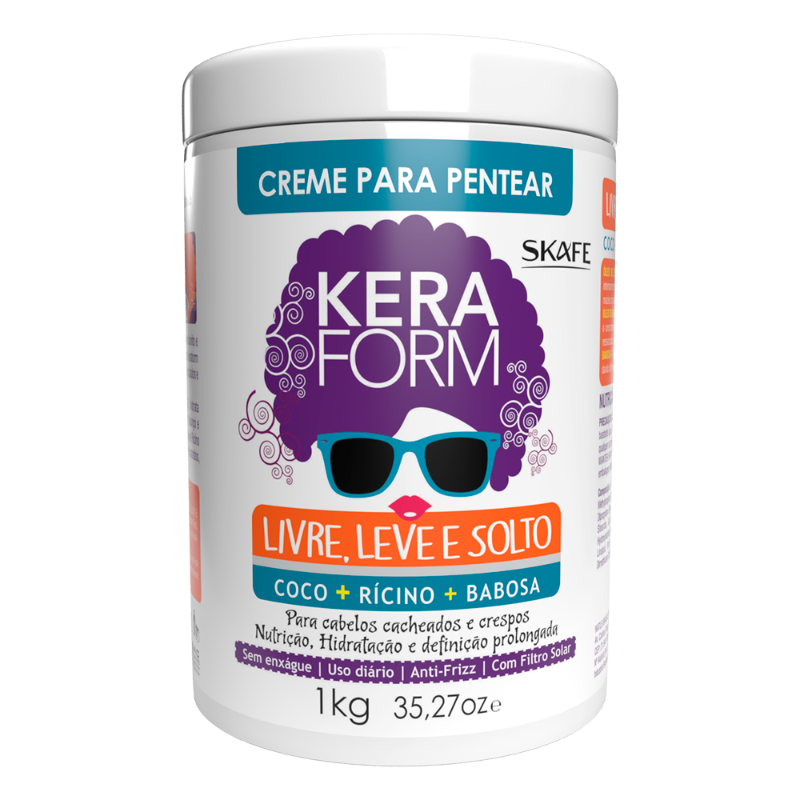 Crema de peinar Livre,leve, y solto X100ml Keraform