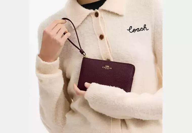 Coach Corner Zip Wristlet