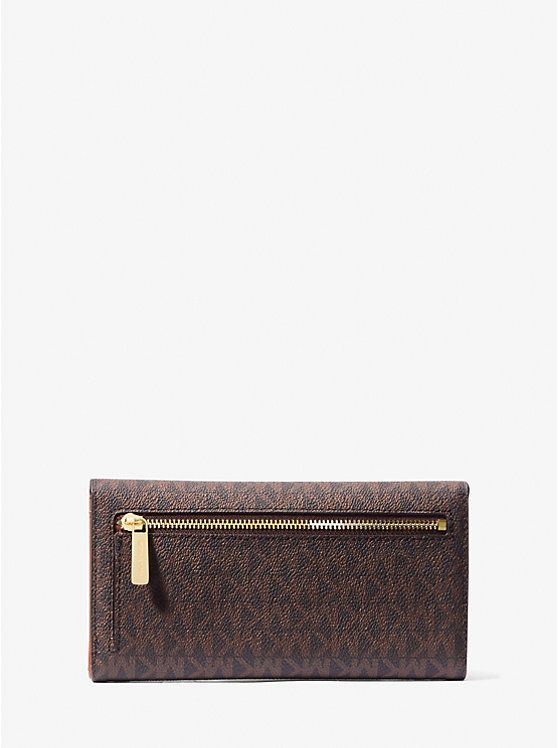 Michael Kors Outlet Jet Set Large Logo Trifold Wallet