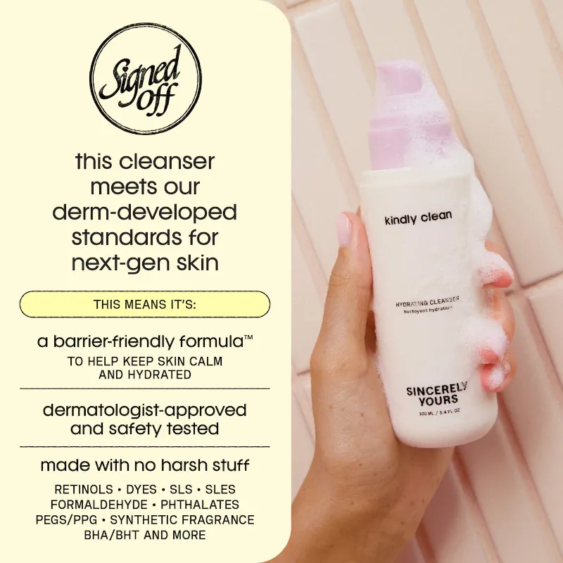 Sincerely Yours Kindly Clean Hydrating and Soothing Foaming Gel Cleanser