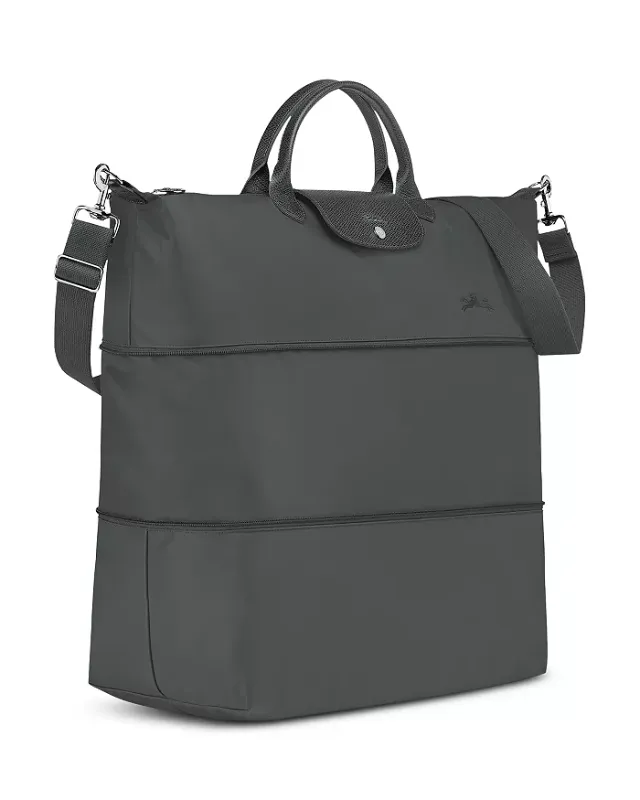 Longchamp Le Pliage Green Expandable Travel Duffel Nylon Weekender