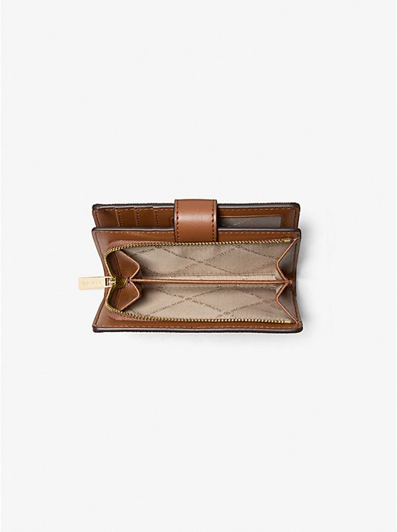 Michael Kors Outlet Jet Set Medium Metallic Logo Wallet