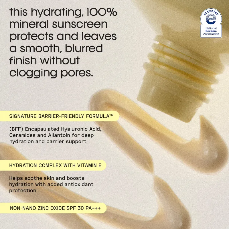 Sincerely Yours Sunny Side Up Hydrating Mineral Sunscreen, Broad Spectrum Protection SPF 30 PA+++