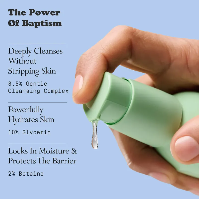 Dieux Baptism Gentle Foaming Facial Gel Cleanser with Glycerin