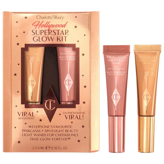 Charlotte Tilbury
Mini Hollywood Superstar Beauty Highlighter Wand Duo Gift Set