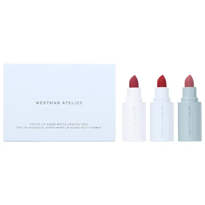 Westman Atelier 
Mini Lip Suede Hydrating Matte Lipstick Trio Gift Set