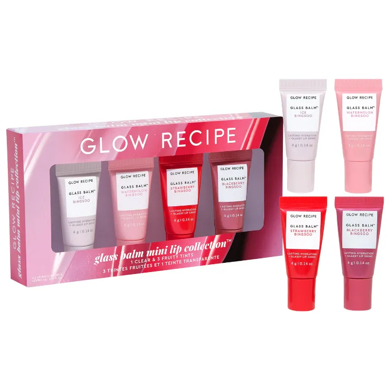 Glow Mini Glass Balm Lip Collection Gift Set