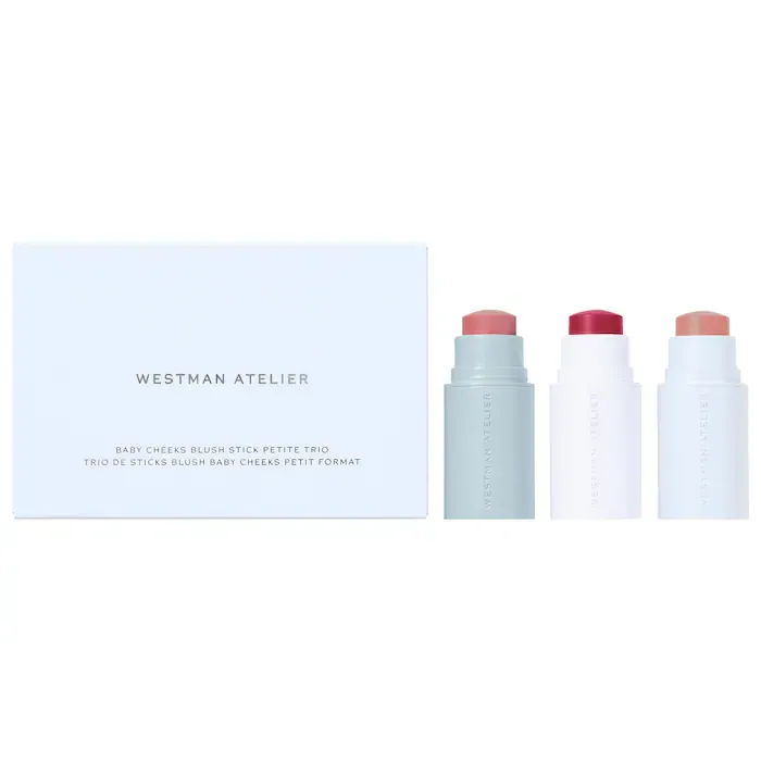 Westman Atelier
Mini Baby Cheeks Lip + Cheek Cream Blush Stick Trio Gift Set