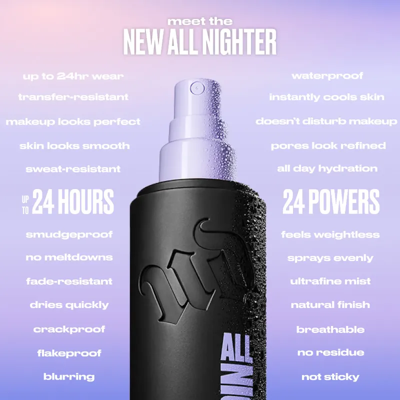 Urban Decay All Nighter Waterproof Natural Finish Setting Spray with 24HR Wear