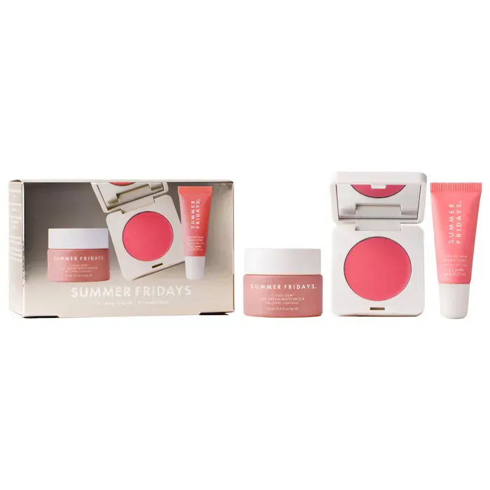 Summer Fridays 
The Dewy Pink Set with mini Lip Butter Balm in Pink Sugar