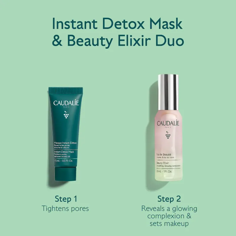 Caudalie Beauty Elixir & Detox Mask Duo Gift Set